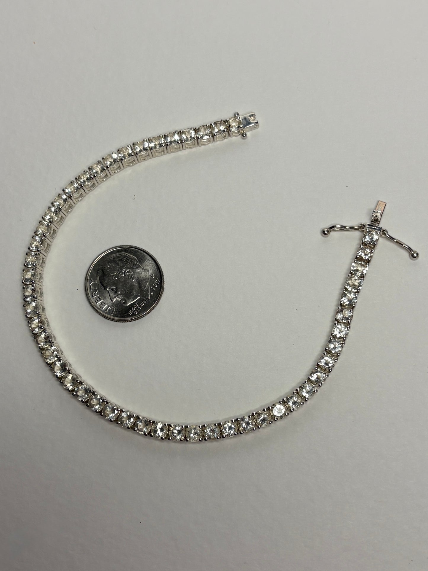 Yellow Oregon Sunstone Tennis Bracelet in Sterling Silver 7.5"