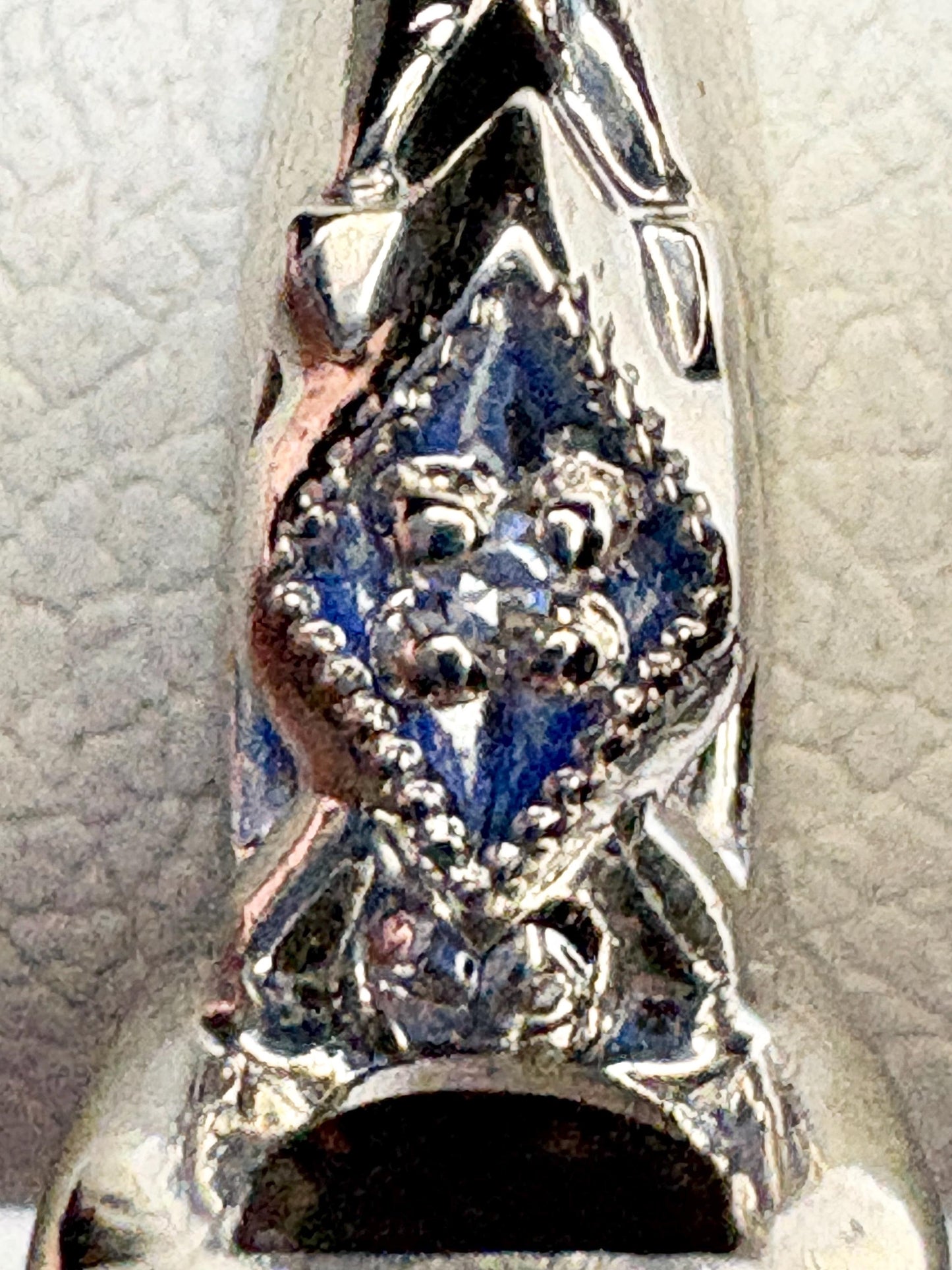 Retro Diamond Solitaire Ring Solid 14k White Gold size 6.75 - NewLifeJewelryVault