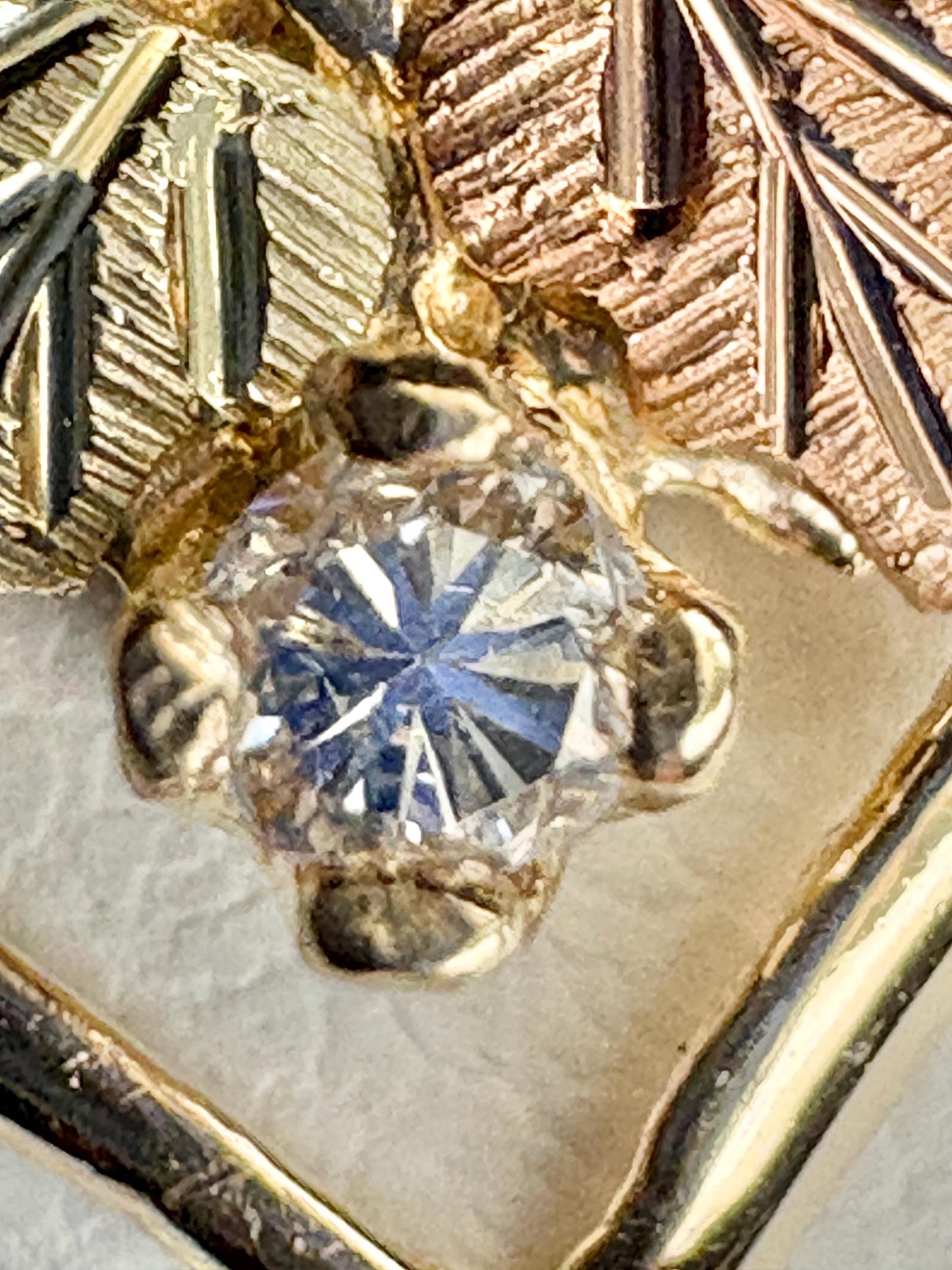 Black Hills Gold Natural Diamond Heart Pendant Necklace Solid 10k Gold 18" - NewLifeJewelryVault