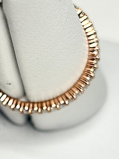 Natural Faint to Very Light Natural Pink Diamond Stackable Full Eternity Band Ring 9k Rose Gold size 8
