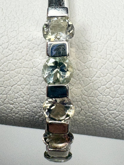 Light Oregon Sunstone Stackable Band Ring Sterling Silver size 7
