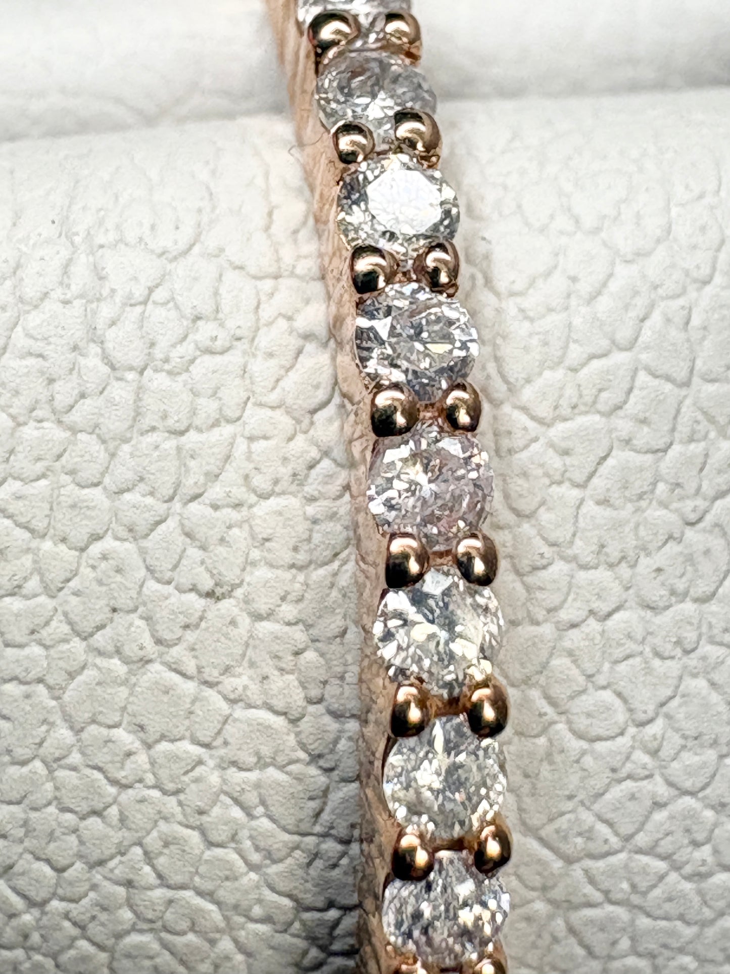 Natural Faint to Very Light Natural Pink Diamond Stackable Full Eternity Band Ring 9k Rose Gold size 8