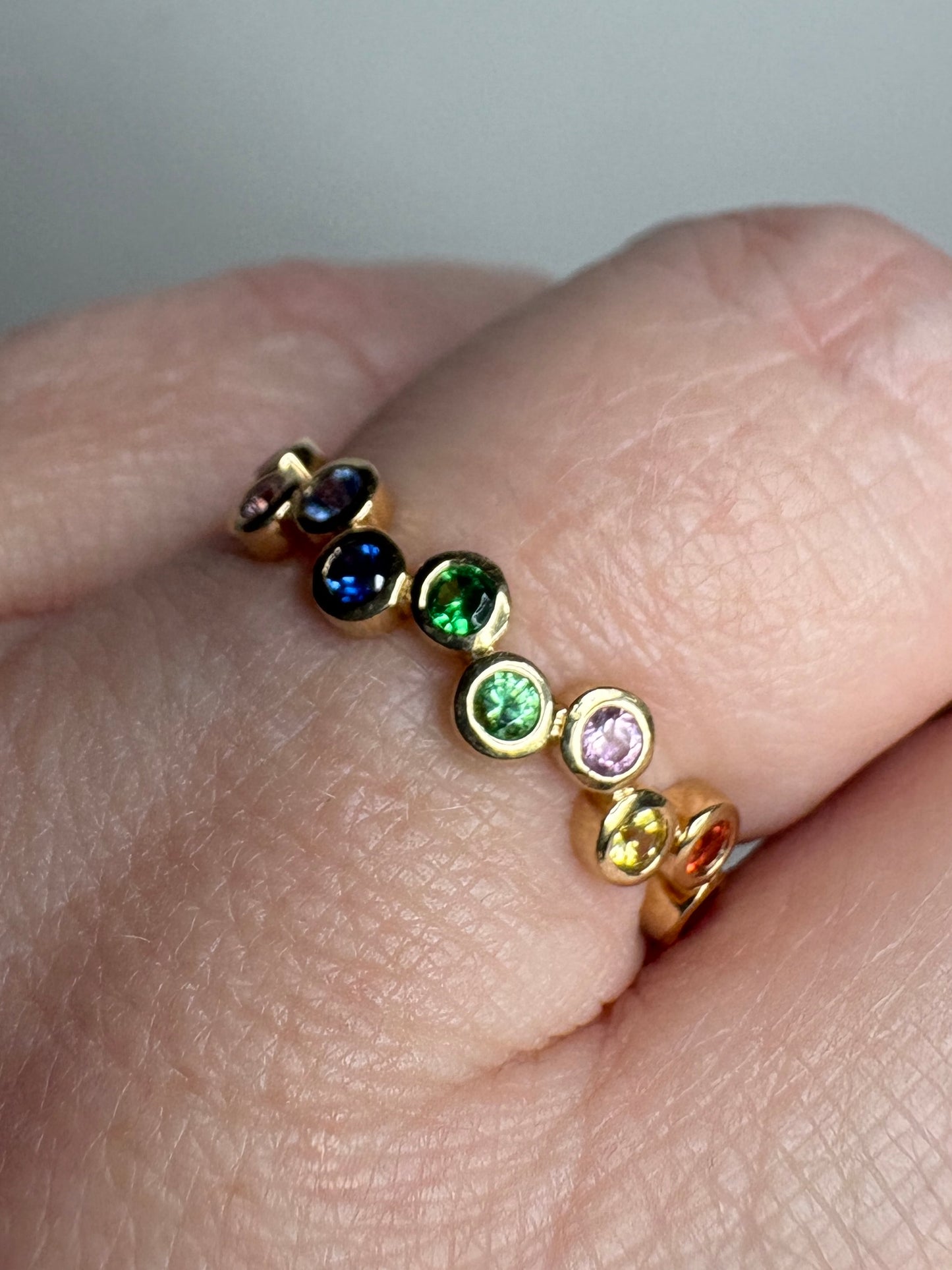 Bony Levy Colorful Bubble Ring Solid 18k Gold size 7