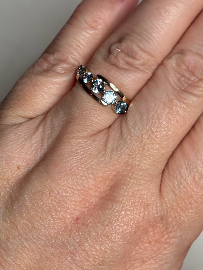 Untreated Montana Sapphire Ring 9k Gold size 8