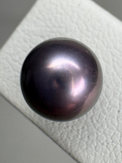 Naturally Purple Freshwater Cultured Pearl Studs Sterling Silver 7mm