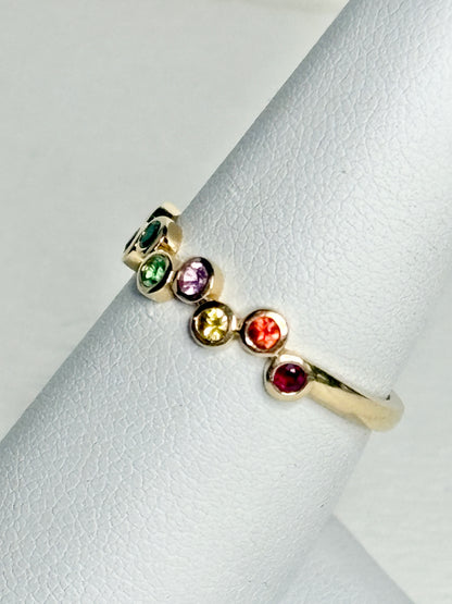 Bony Levy Colorful Bubble Ring Solid 18k Gold size 7