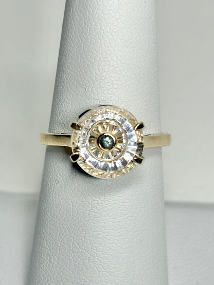 Lehrer Iris Untreated Montana Sapphire Fancy Quartz Ring 9k Gold size 7