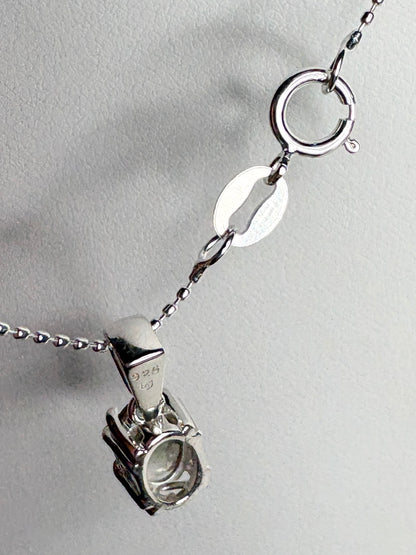 Bi Color Oregon Sunstone Solitaire Pendant Necklace Sterling Silver 18" (Copy)