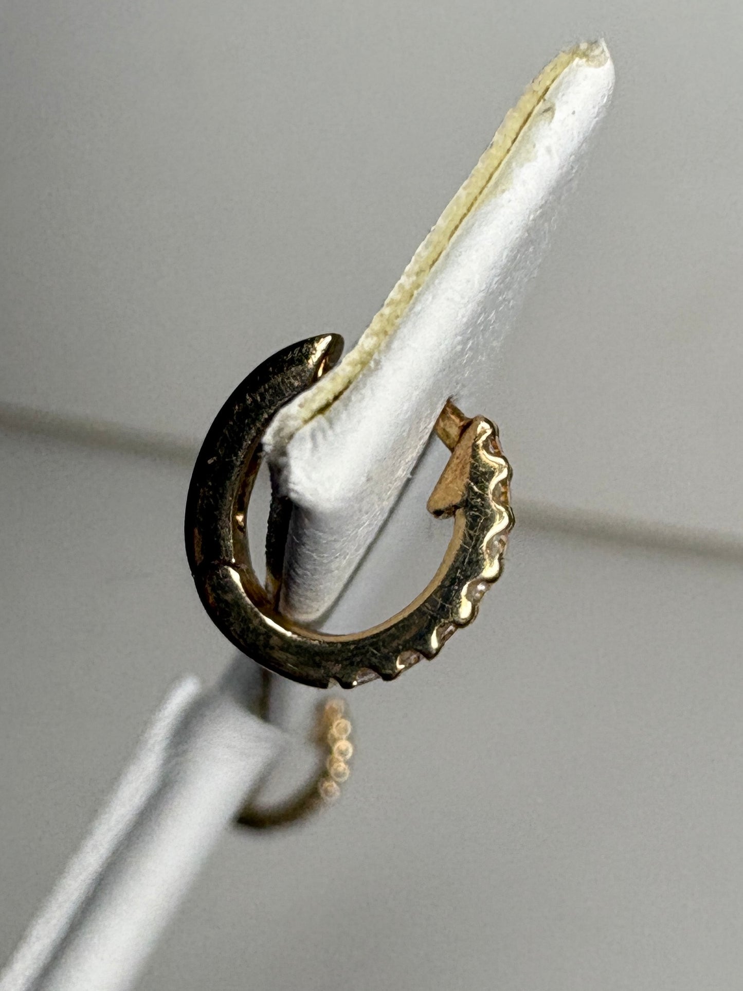 Dana Rebecca TINY Solid 14k Diamond Hoop Earrings