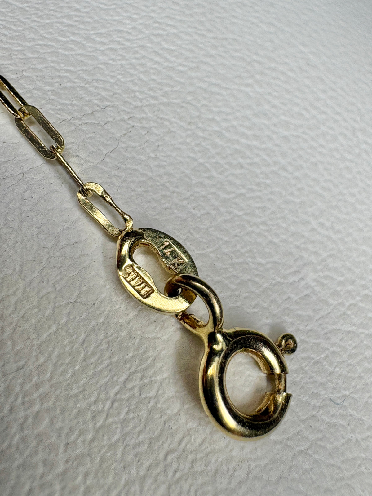 Paperclip Link Chain Bracelet by Bony Levy in 14k Gold 7"