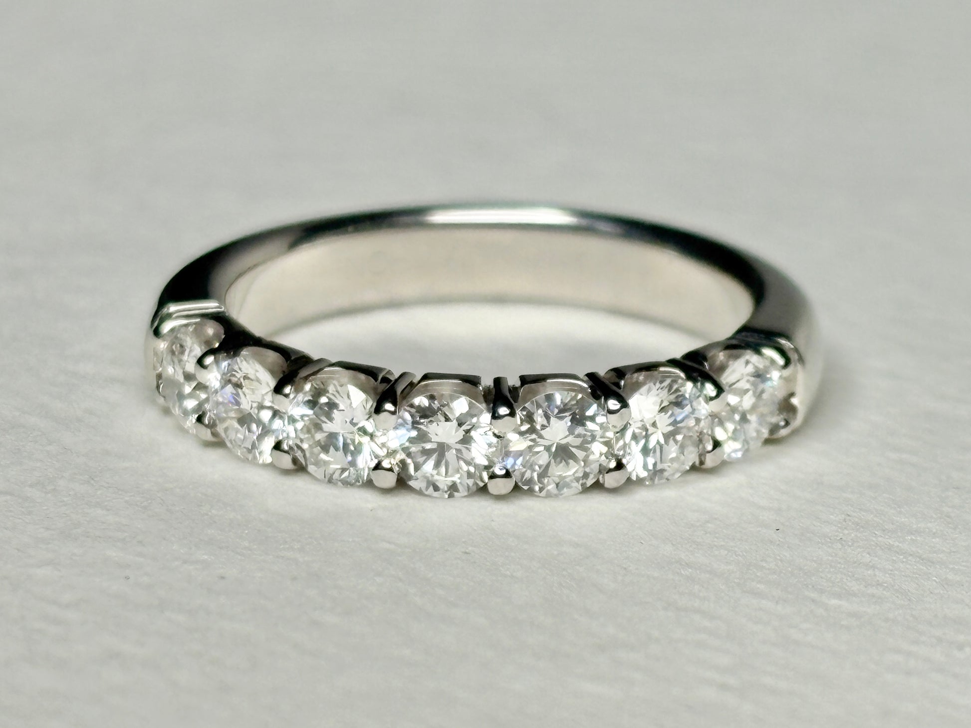 Natural Diamond Anniversary Band Ring by Benchmark Solid 14k gold size 7 - New Life Jewelry