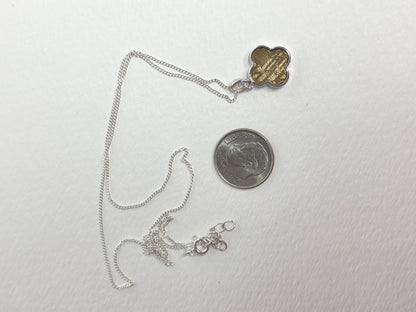 Genuine Gold Plated Meteorite Slice From Sweden in Sterling Silver Adjustable Chain 18-19"