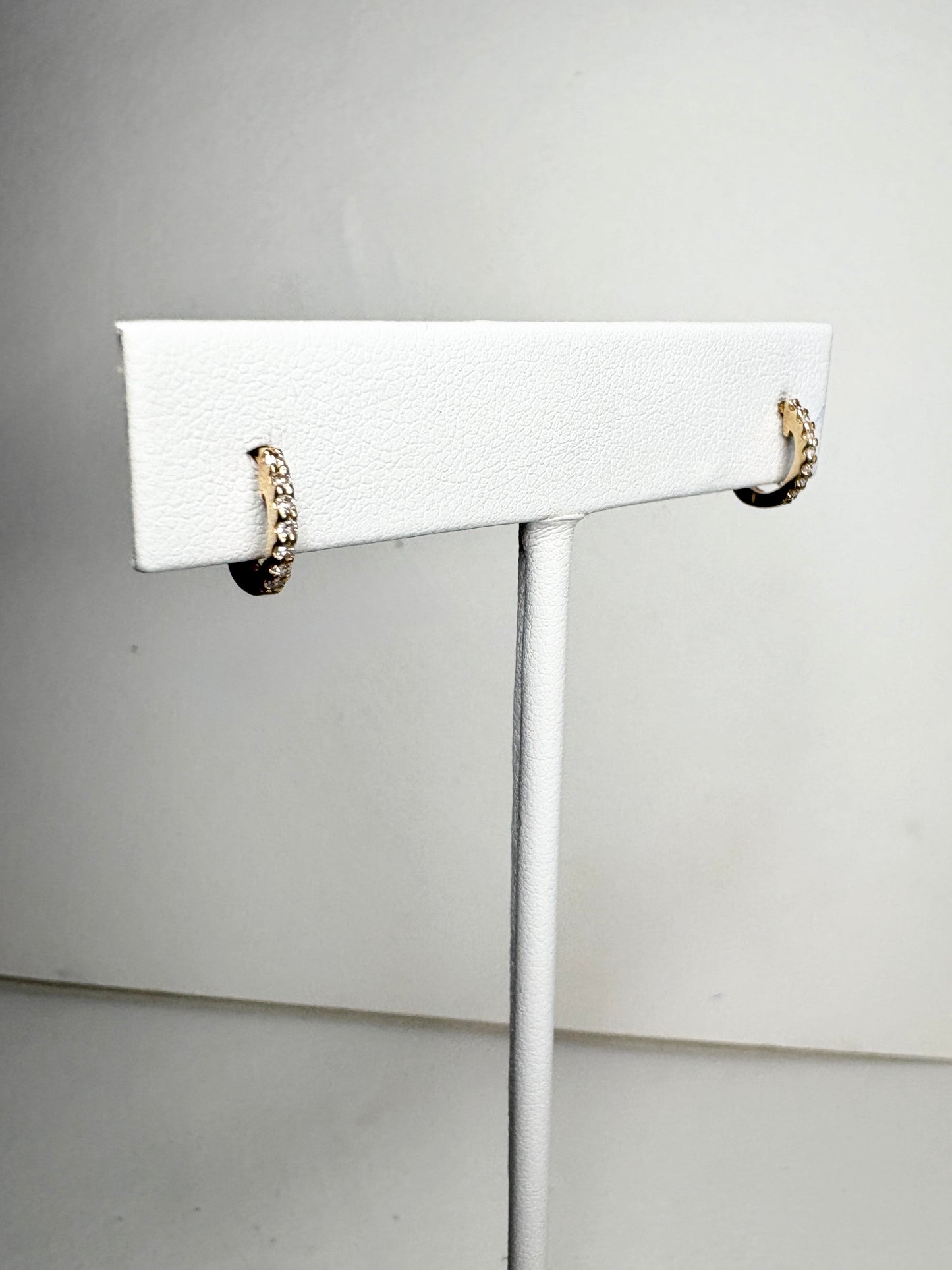 Dana Rebecca TINY Solid 14k Diamond Hoop Earrings