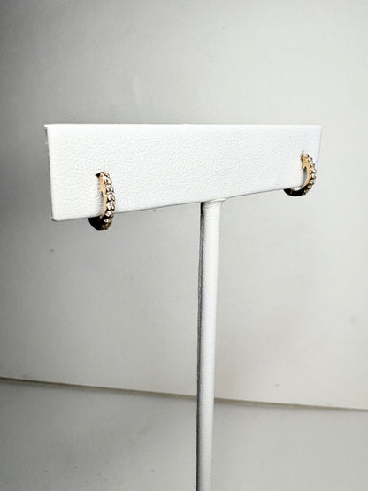Dana Rebecca TINY Solid 14k Diamond Hoop Earrings