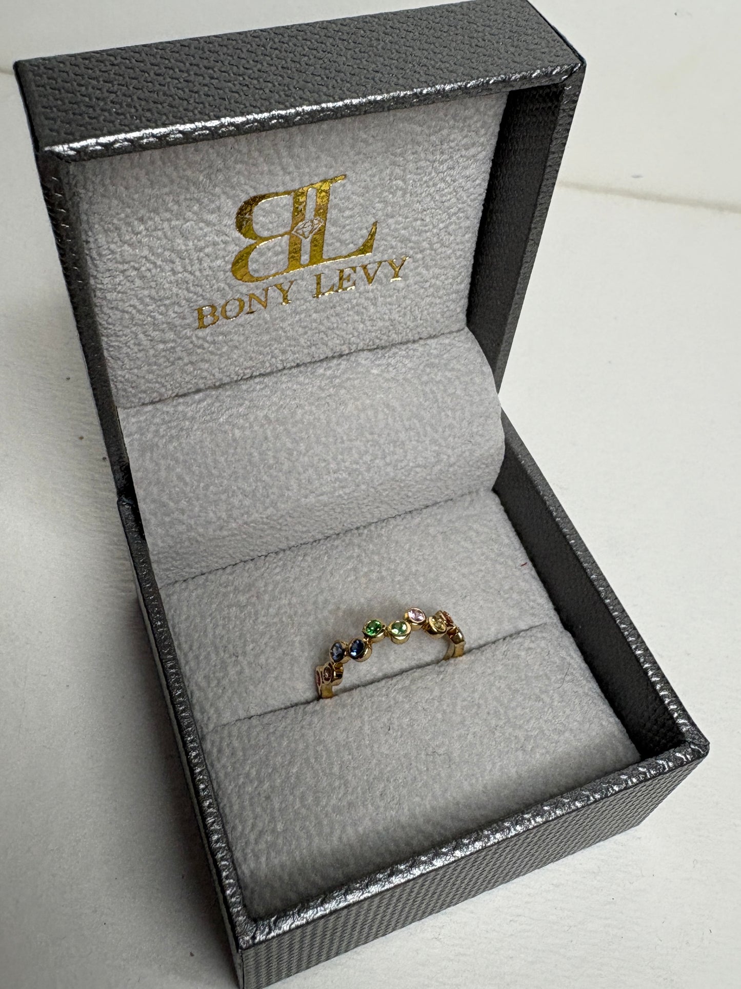 Bony Levy Colorful Bubble Ring Solid 18k Gold size 7