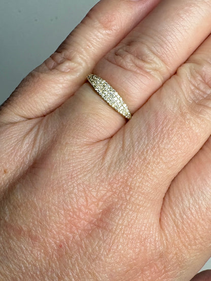 Micro Pave Natural Diamond Ring by Mejuri size 6