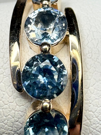 Untreated Montana Sapphire Ring 9k Gold size 8
