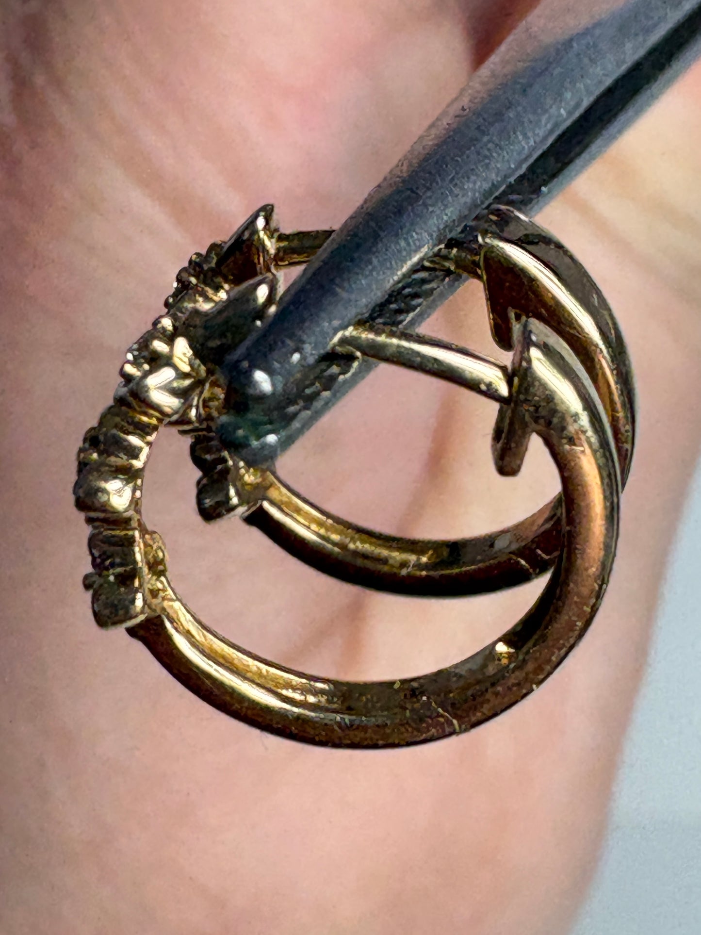 Bony Levy Mykonos Diamond Flower Hoop Earrings Solid 18k Gold