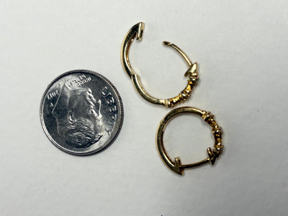 Bony Levy Mykonos Diamond Flower Hoop Earrings Solid 18k Gold