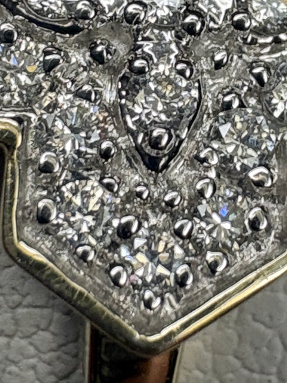 Canadian Diavik Mine Diamond Cross Ring 1/4ctw 9k Gold size 8