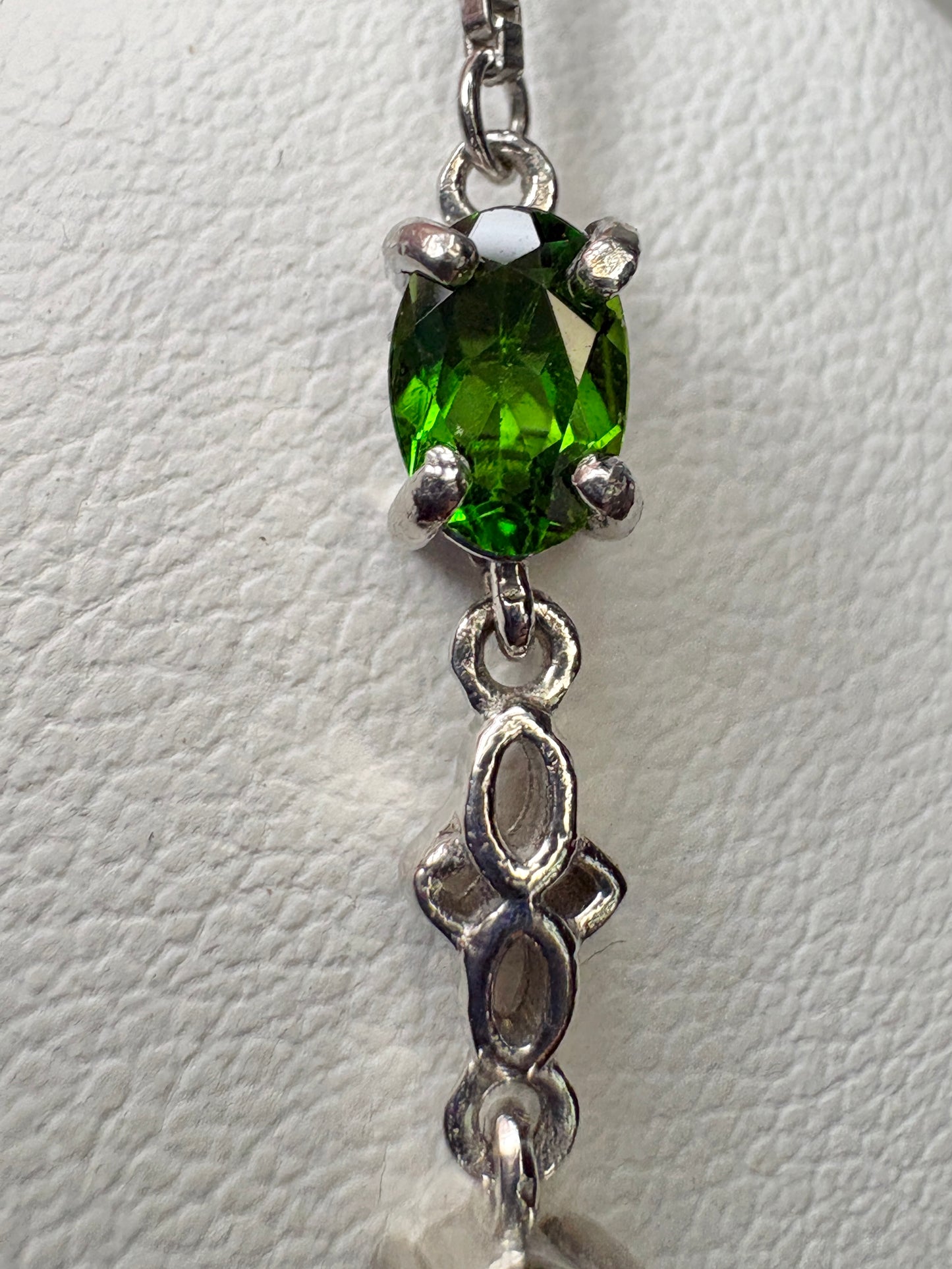 Chrome Diopside Adjustable Bolo Bracelet in Sterling Silver