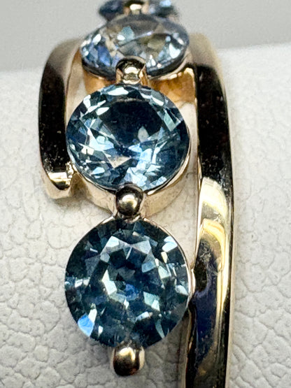 Untreated Montana Sapphire Ring 9k Gold size 8