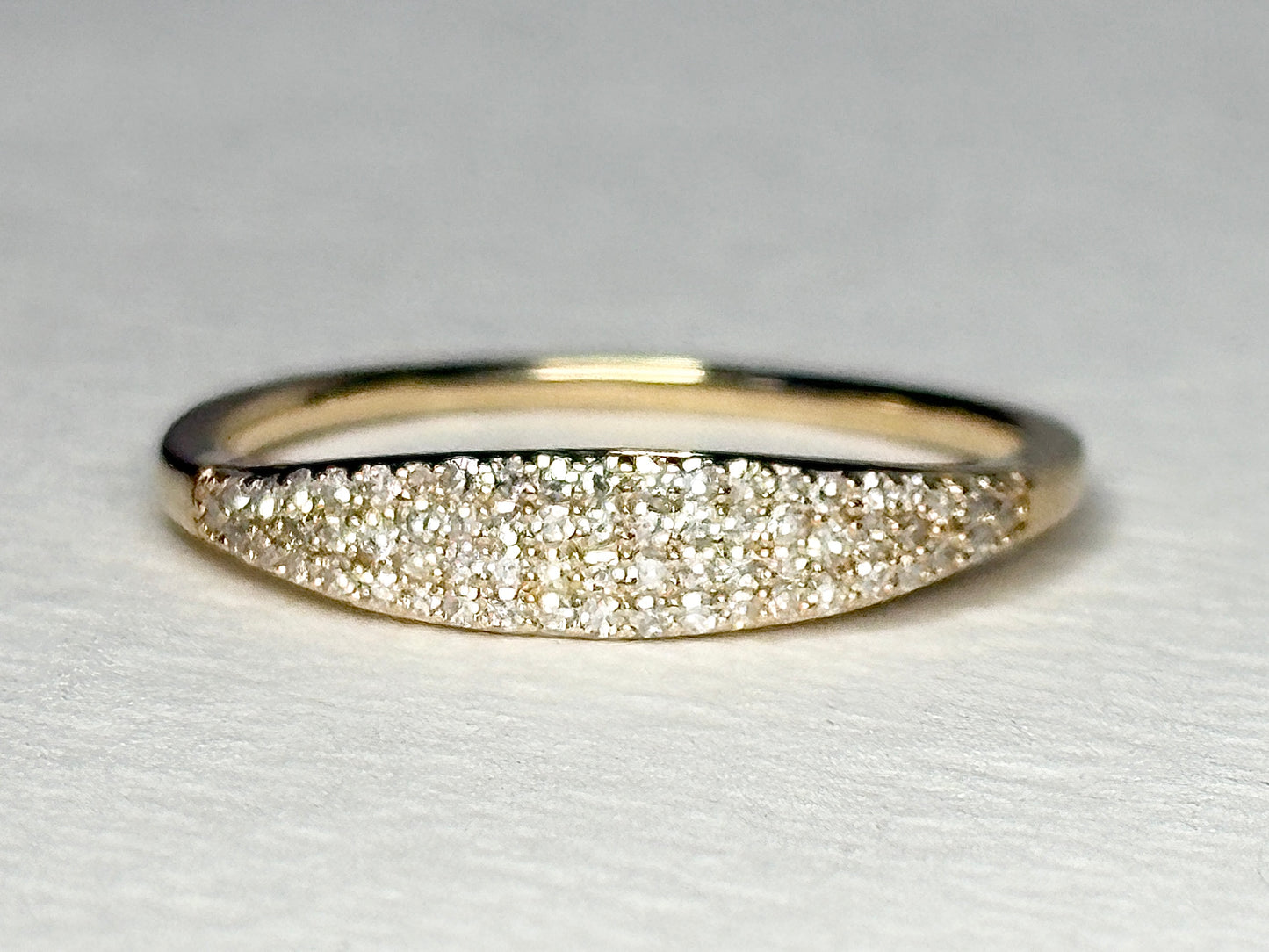 Micro Pave Natural Diamond Ring by Mejuri size 6