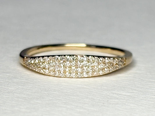 Micro Pave Natural Diamond Ring by Mejuri size 6
