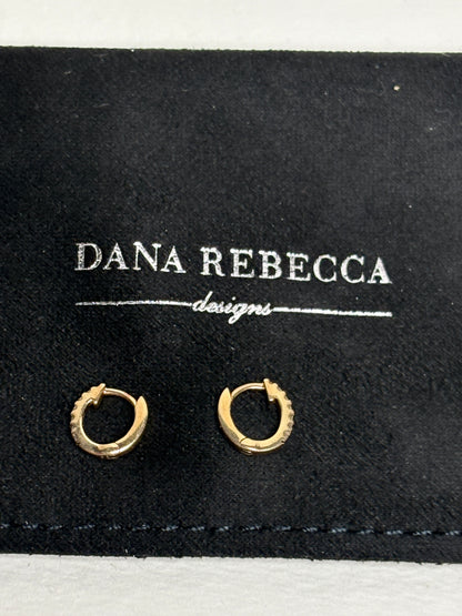 Dana Rebecca TINY Solid 14k Diamond Hoop Earrings