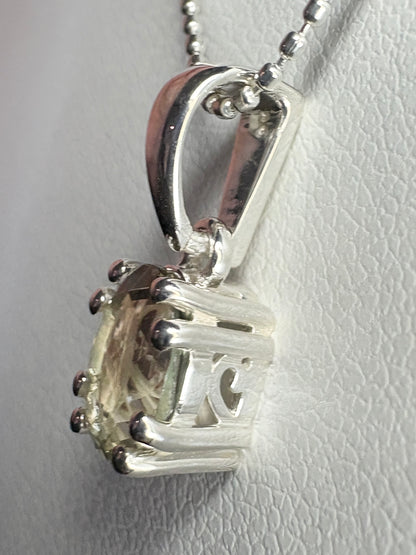 Bi Color Oregon Sunstone Solitaire Pendant Necklace Sterling Silver 18" (Copy)