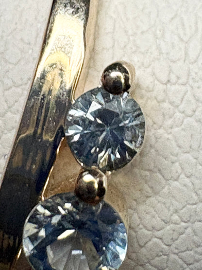 Untreated Montana Sapphire Ring 9k Gold size 8
