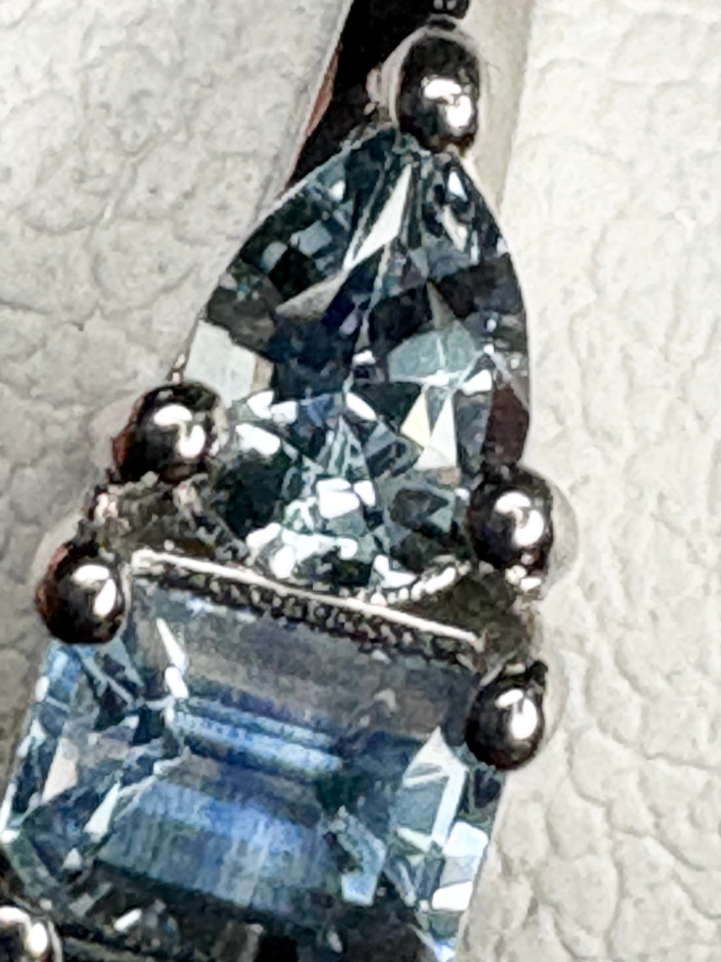 Untreated Montana Sapphire Band Ring 950 Platinum size 7