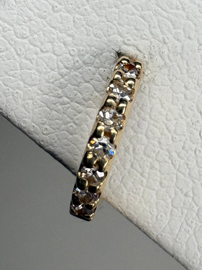 Dana Rebecca TINY Solid 14k Diamond Hoop Earrings