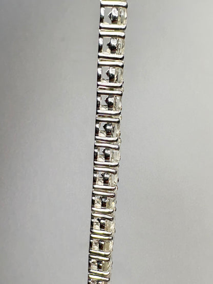 Yellow Oregon Sunstone Tennis Bracelet in Sterling Silver 7.5"