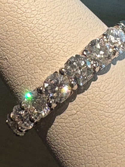 Natural Diamond Anniversary Band Ring by Benchmark Solid 14k gold size 7 - New Life Jewelry