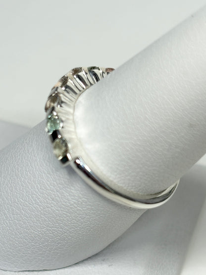 Light Oregon Sunstone Stackable Band Ring Sterling Silver size 7