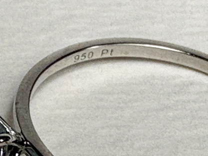 Untreated Montana Sapphire Dainty Ring 950 Platinum size 7