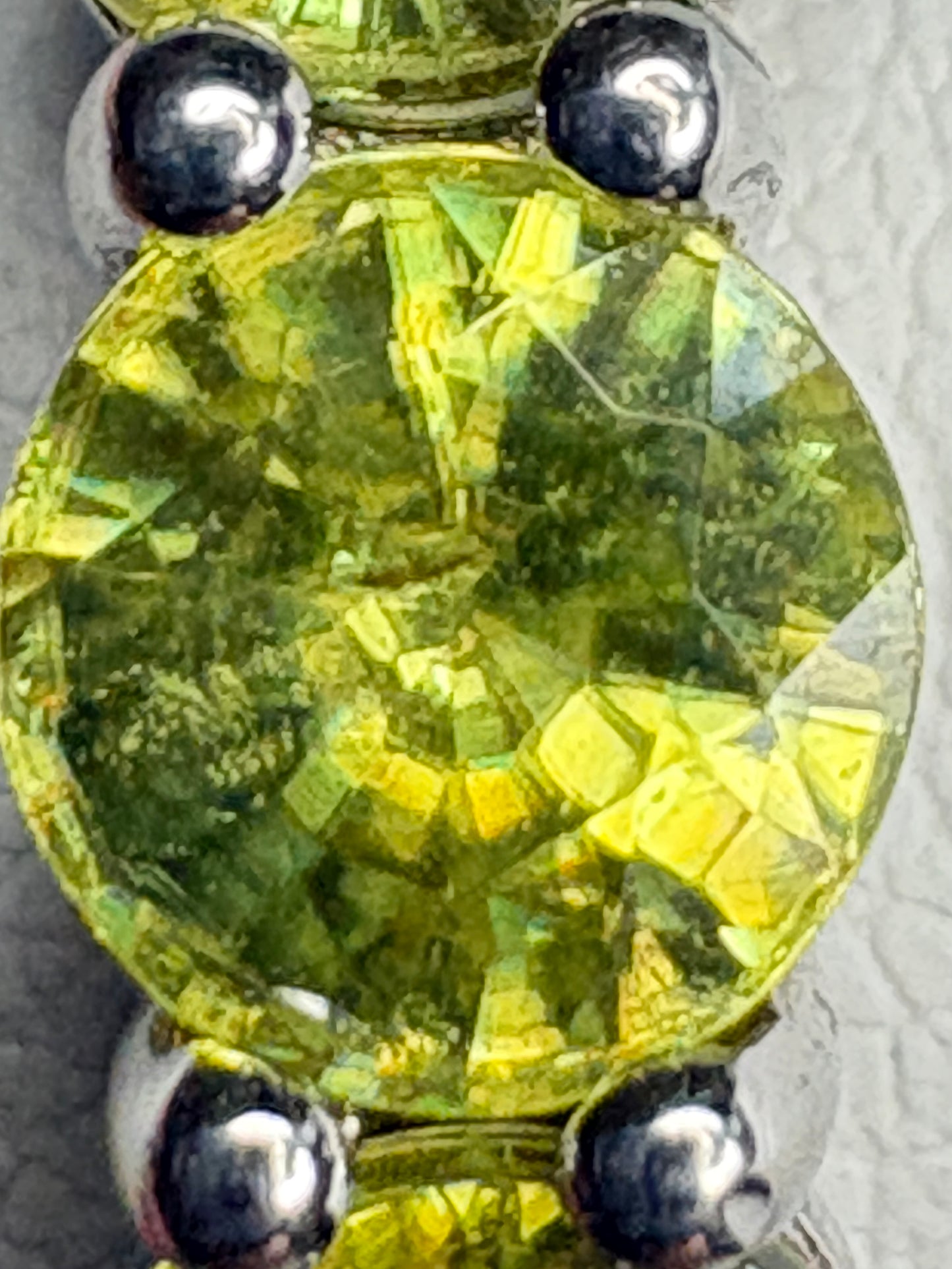 Natural Yellow Sphene Ring in Sterling Silver size 8.75