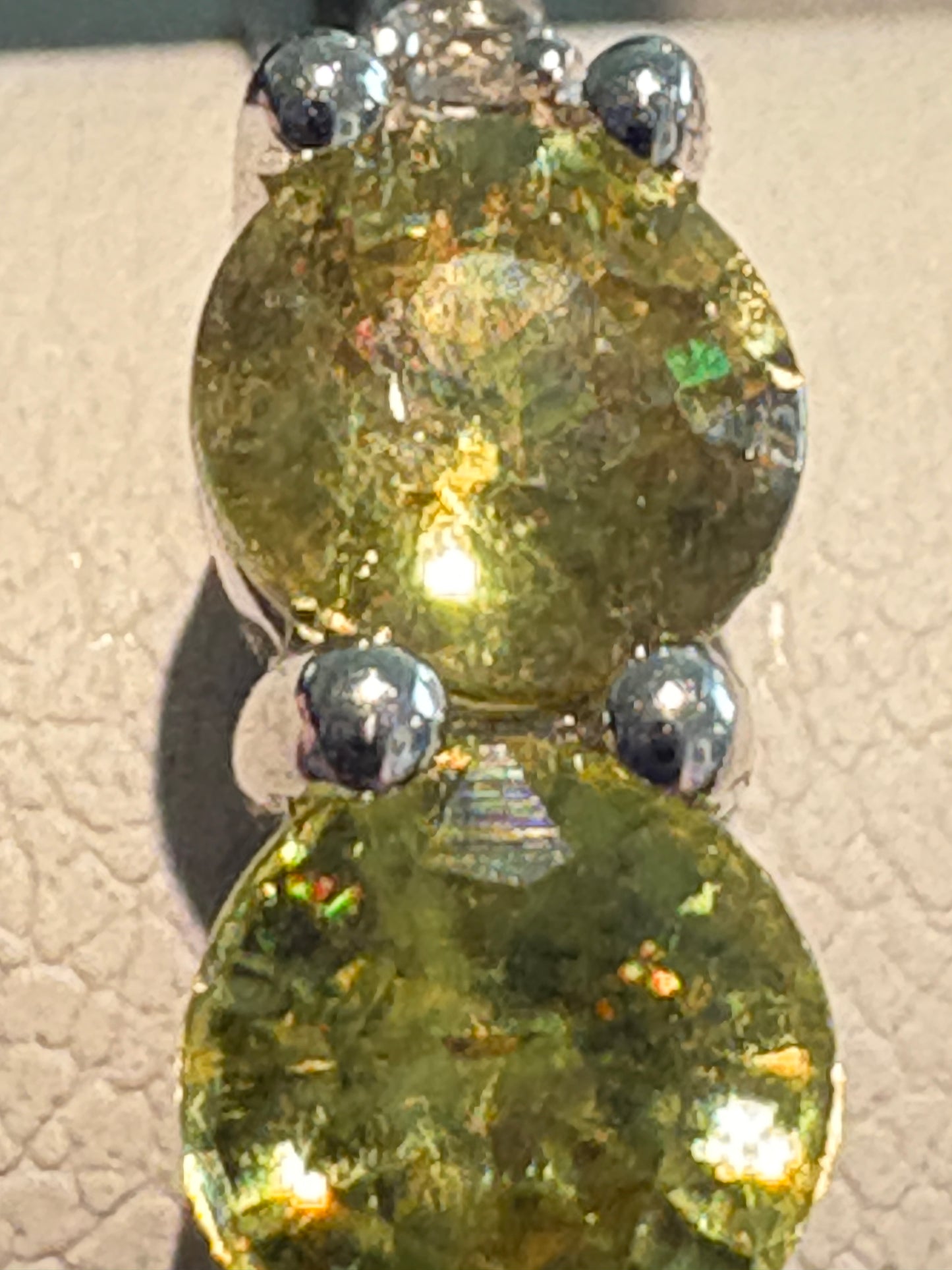 Natural Yellow Sphene Ring in Sterling Silver size 8.75