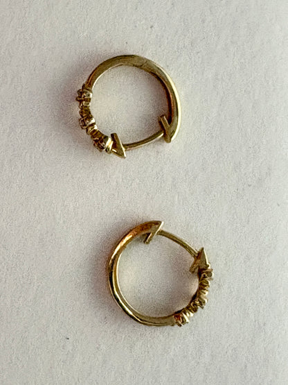 Bony Levy Mykonos Diamond Flower Hoop Earrings Solid 18k Gold