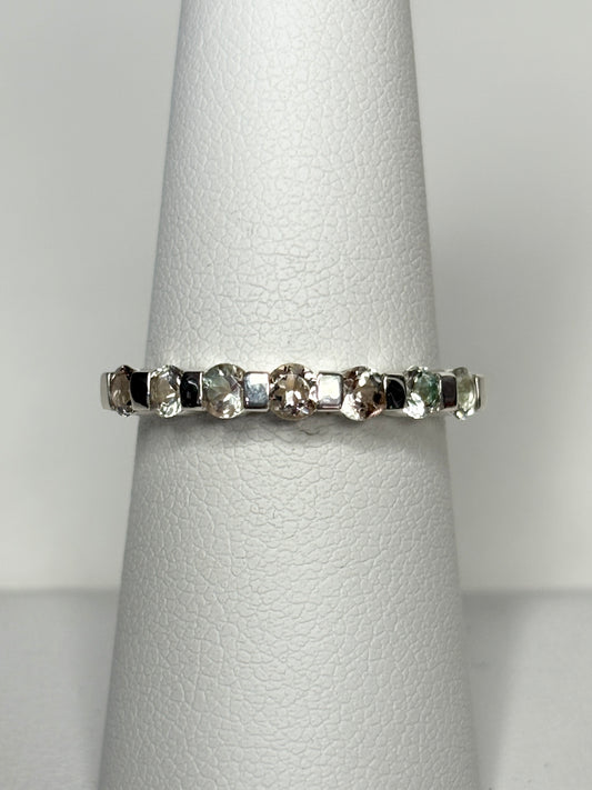 Light Oregon Sunstone Stackable Band Ring Sterling Silver size 7