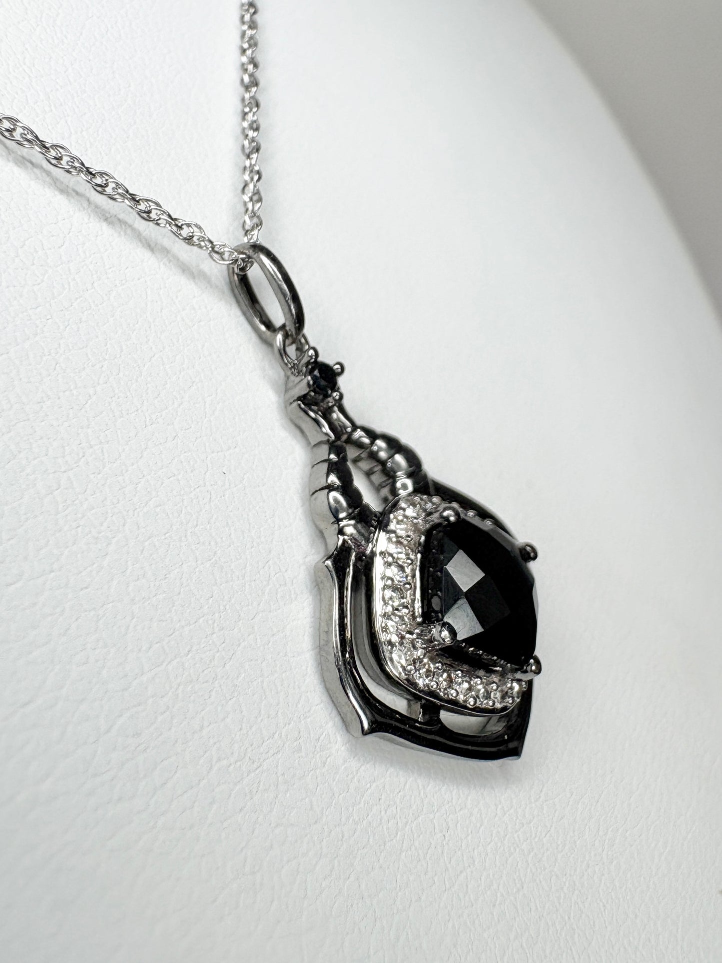 Disney Enchanted Villain Diamond and Spinel Halo Pendant Necklace Sterling Silver 18"