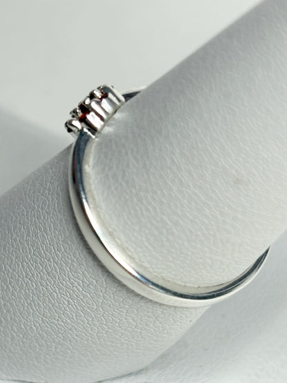 Arizona Anthill Garnet Cluster Ring Sterling Silver 5.52mm