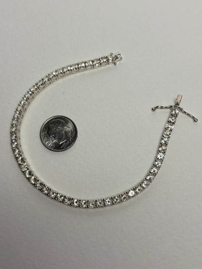 Yellow Oregon Sunstone Tennis Bracelet in Sterling Silver 7.5"