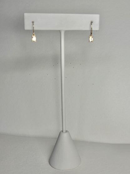 Yellow Untreated Montana Sapphire Dangle Drop Earrings Solid 9k Gold