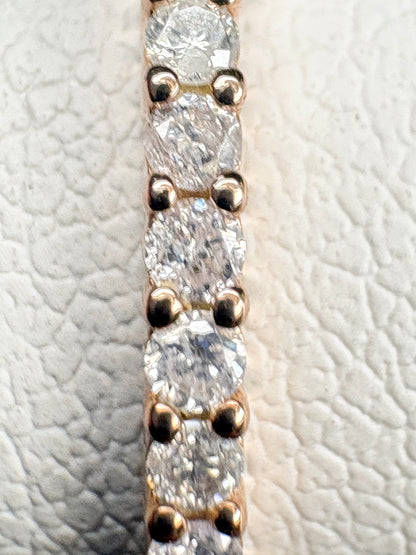 Natural Faint to Very Light Natural Pink Diamond Stackable Full Eternity Band Ring 9k Rose Gold size 8