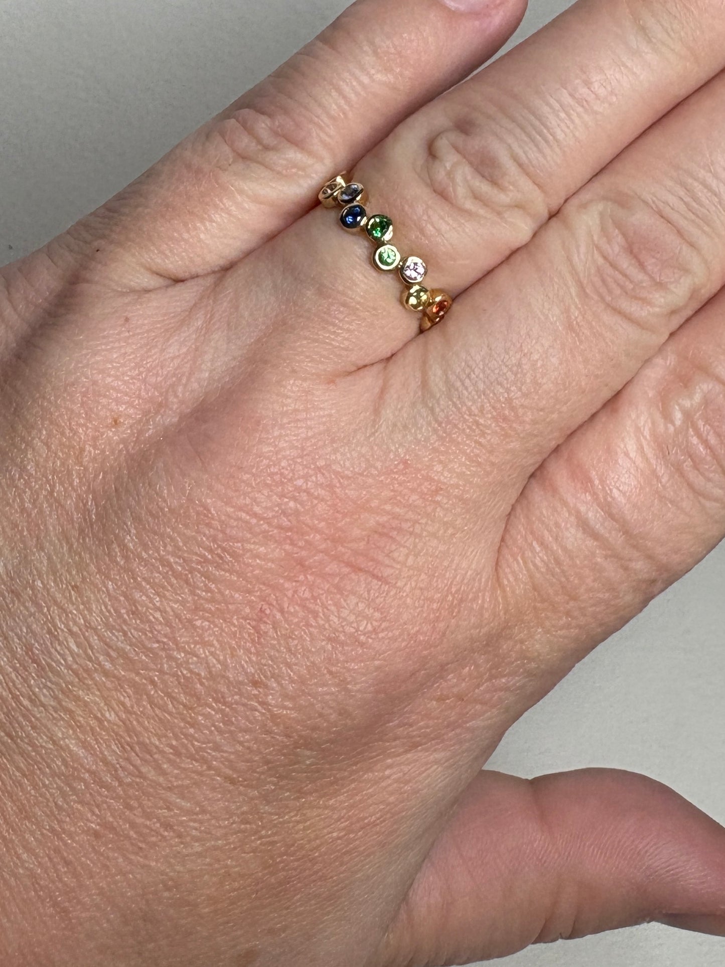 Bony Levy Colorful Bubble Ring Solid 18k Gold size 7
