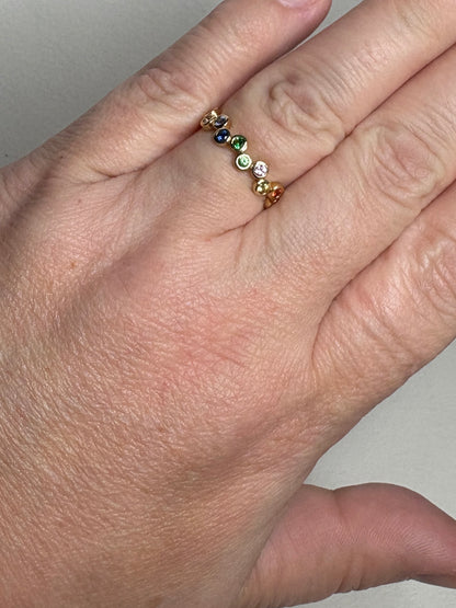 Bony Levy Colorful Bubble Ring Solid 18k Gold size 7