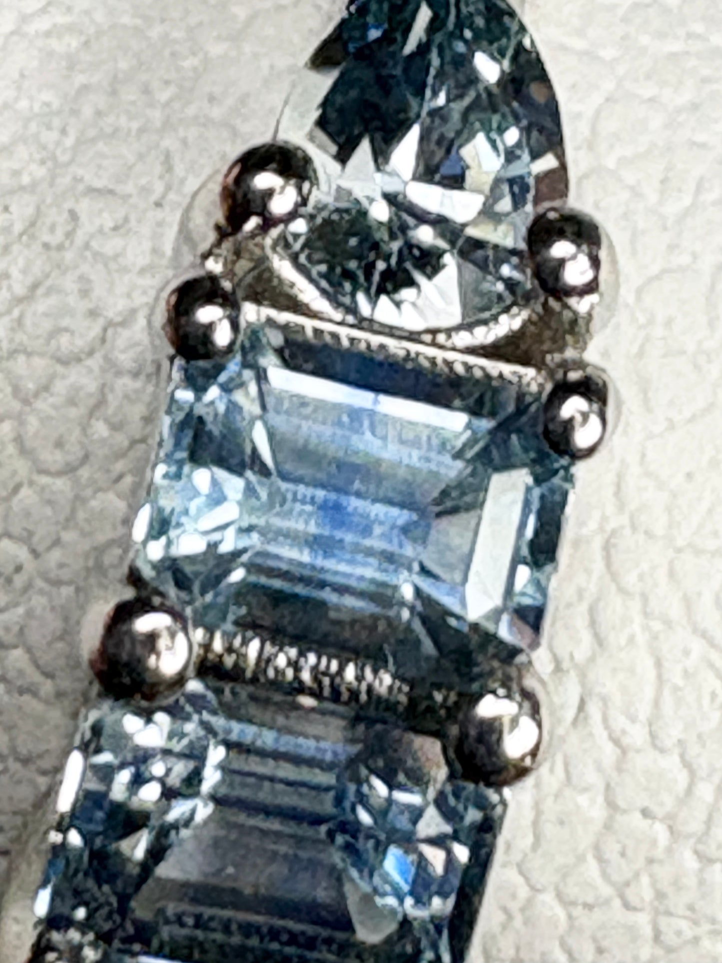 Untreated Montana Sapphire Band Ring 950 Platinum size 7