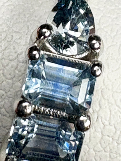 Untreated Montana Sapphire Band Ring 950 Platinum size 7
